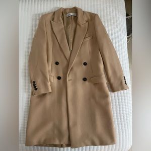 Tan Zara trench coat